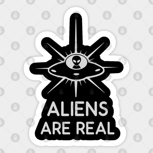 Aliens Are Real UFO / UAP Sticker by SpaceAlienTees